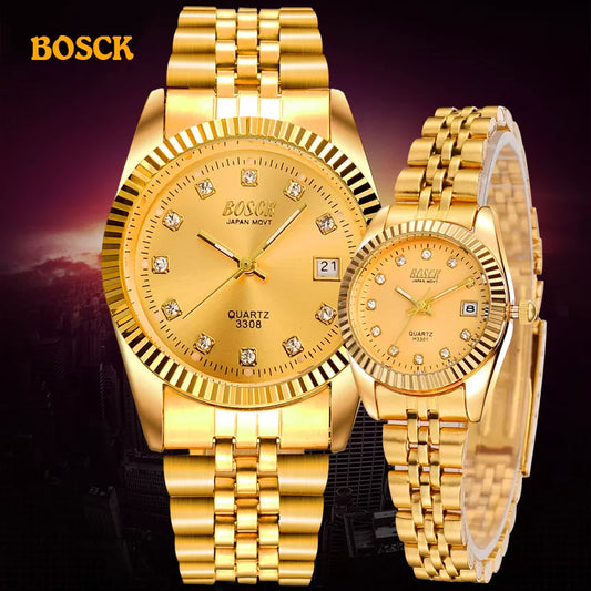 BOSCK Fashion Couples Wristwatches Mens & Women's Dress Watch