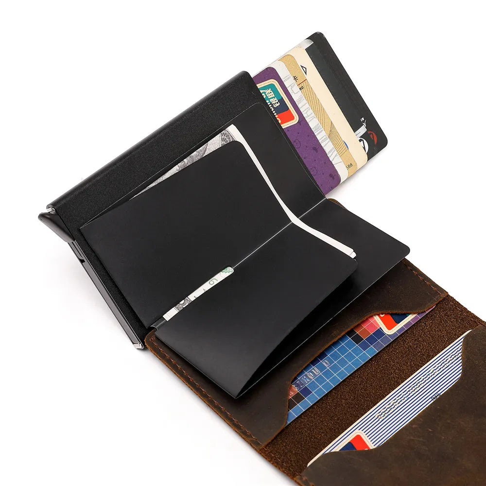 Genuine Leather Wallets For Apple Airtag/ Multi Card Holder