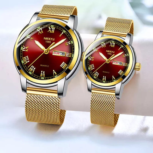 NIBOSI Men & Women Waterproof Quartz Watch